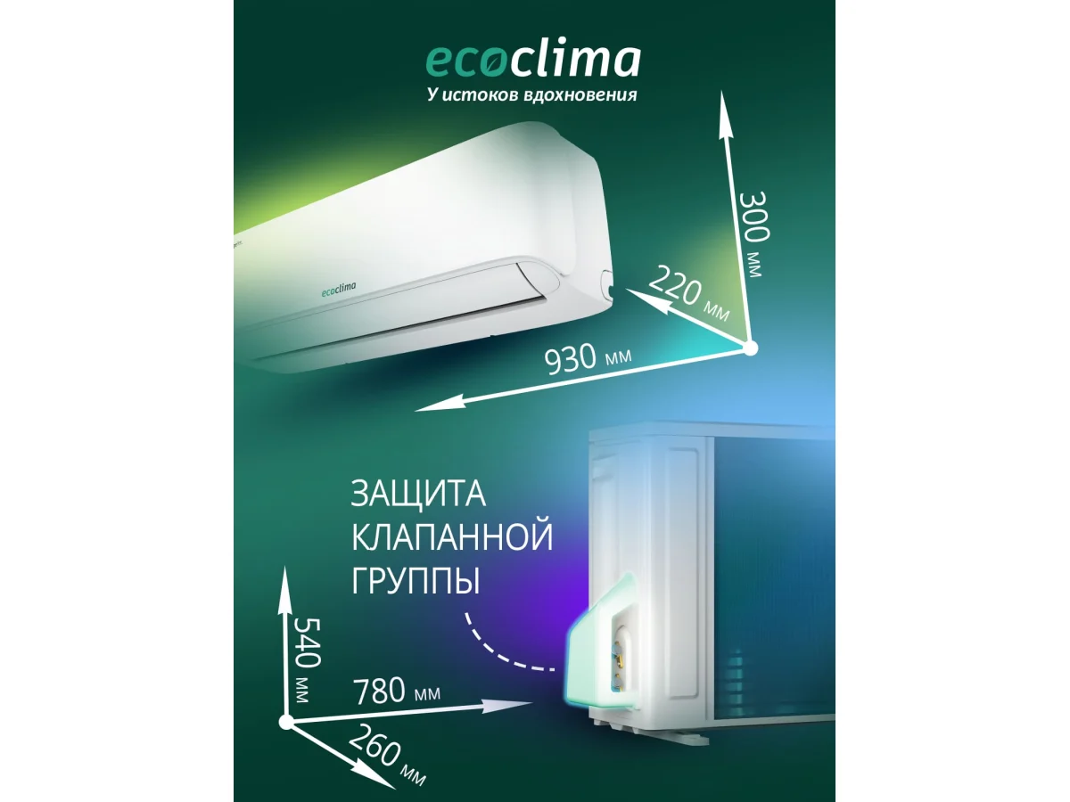 Настенный кондиционер ECOCLIMA ECW/I-HE18/BB-4R2 / EC/I-HE18/B-4R2
